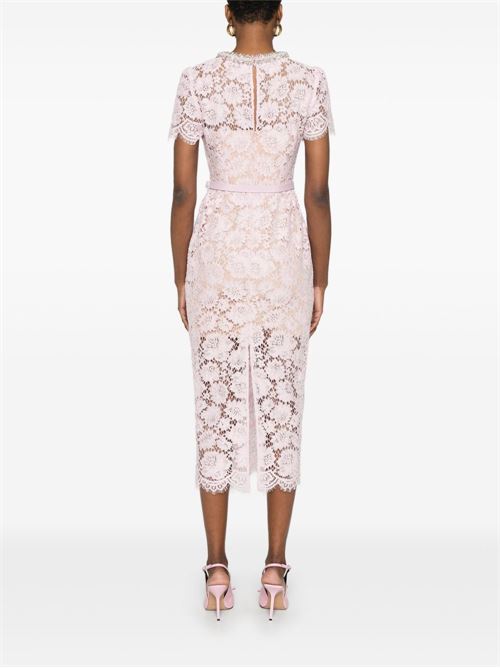 Lace and pearl midi dress SELF PORTRAIT | SS25060MAPINK